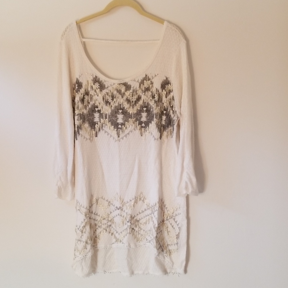 Long Printed Sweater